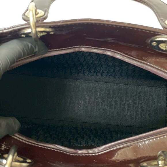 CHRISTIAN DIOR Brown Leather Shoulder Bag - Picture 9 of 10